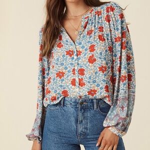 Spell Village Blouse Sky